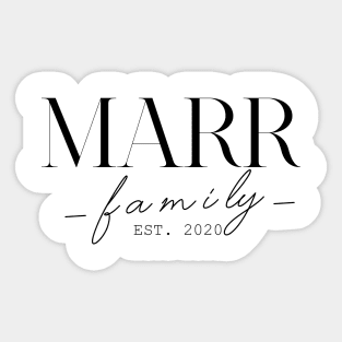 Marr Family EST. 2020, Surname, Marr Sticker